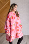 Oversized Blanket Hoodie in Strawberry - Maple Row Boutique