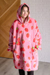 Oversized Blanket Hoodie in Strawberry - Maple Row Boutique