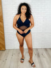 Palma Mesh Detail Halter Swimsuit - Maple Row Boutique