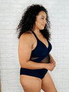 Palma Mesh Detail Halter Swimsuit - Maple Row Boutique