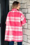 Passion in Plaid Coat in Pink - Maple Row Boutique 