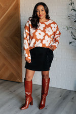 Patches of Flowers Floral Sweater - Maple Row Boutique 