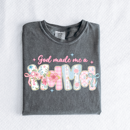God Made Me a Mom Graphic Tee - Maple Row Boutique