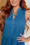 Perfect Choice Denim Maxi Dress - Maple Row Boutique 