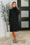 Personal Assistant Turtleneck Dress in Black - Maple Row Boutique