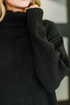 Personal Assistant Turtleneck Dress in Black - Maple Row Boutique