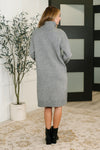 Personal Assistant Turtleneck Dress in Grey - Maple Row Boutique