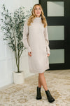 Personal Assistant Turtleneck Dress in Sand Beige - Maple Row Boutique