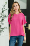 Pink and Perfect Ruffle Sleeve Top - Maple Row Boutique