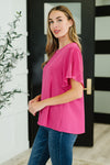 Pink and Perfect Ruffle Sleeve Top - Maple Row Boutique