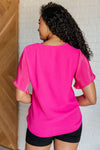 Pink and Perfect Ruffle Sleeve Top - Maple Row Boutique