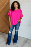Pink and Perfect Ruffle Sleeve Top - Maple Row Boutique