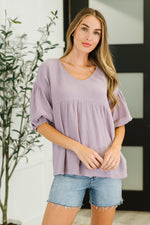 Pleasantly Perfect Bubble Sleeve Peasant Blouse - Maple Row Boutique