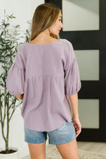 Pleasantly Perfect Bubble Sleeve Peasant Blouse - Maple Row Boutique