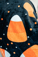 PREORDER: Halloween Fleece Blanket in Jumbo Candies - Maple Row Boutique 