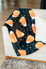 PREORDER: Halloween Fleece Blanket in Jumbo Candies - Maple Row Boutique 