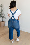 Priscilla High Rise Crop Wide Leg Denim Overalls - Maple Row Boutique 