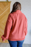 Quite the Impression Half Zip Pullover in Rust - Maple Row Boutique 