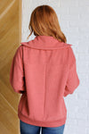 Quite the Impression Half Zip Pullover in Rust - Maple Row Boutique 
