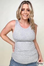 FawnFit Slim Fit High Neck Ribbed Tank Top With Built-In Bra - Maple Row Boutique 