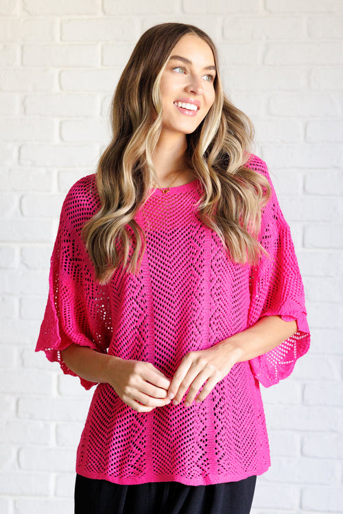 Rather Eventful Open Knit Top - Maple Row Boutique