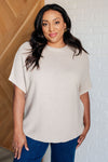 Relaxing Away Dolman Sleeve Knit Top in Taupe - Maple Row Boutique 