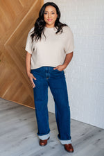Relaxing Away Dolman Sleeve Knit Top in Taupe - Maple Row Boutique 