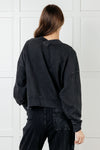 Rep Ready Mineral Wash French Terry Pullover in Black - Maple Row Boutique