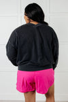 Rep Ready Mineral Wash French Terry Pullover in Black - Maple Row Boutique