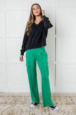Rep Ready Mineral Wash French Terry Pullover in Black - Maple Row Boutique
