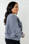 Rep Ready Mineral Wash French Terry Pullover in Blue - Maple Row Boutique