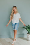 Day By Day V-Neck Tee - Maple Row Boutique 
