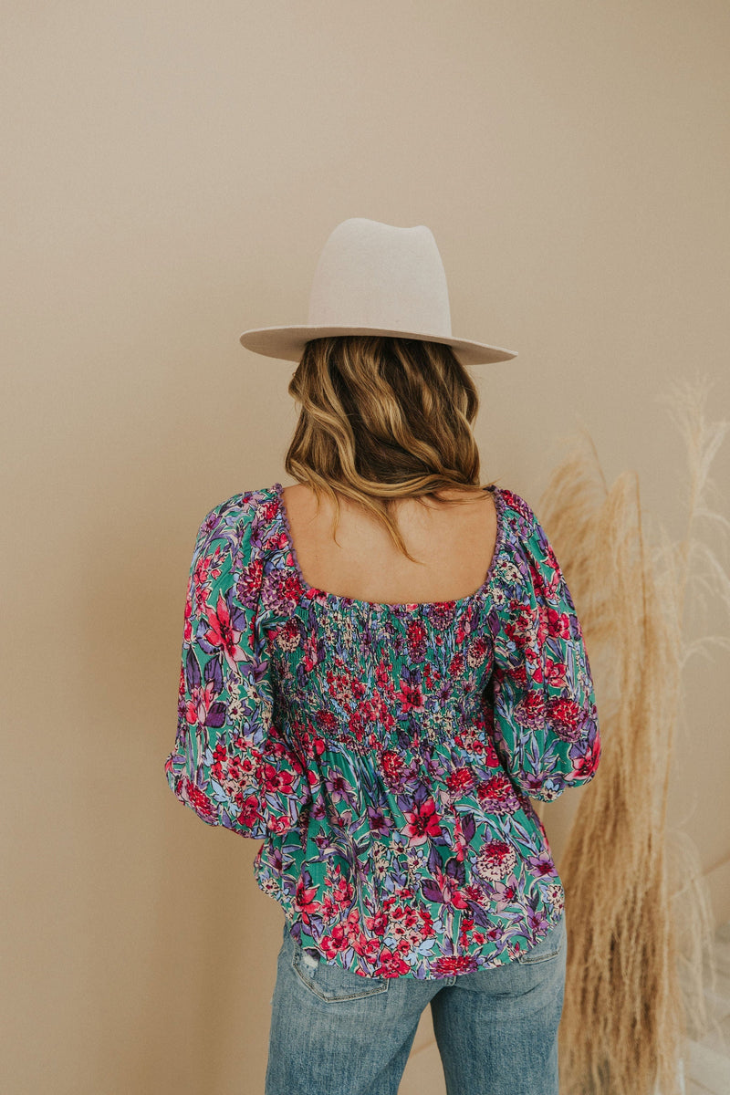No Questions Asked Floral Top - Maple Row Boutique 
