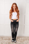 Rita Mid Rise Control Top Slim Jeans - Maple Row Boutique