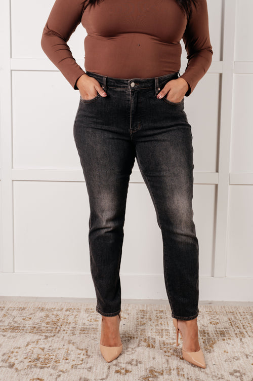 Rita Mid Rise Control Top Slim Jeans - Maple Row Boutique