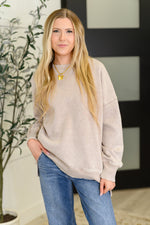 Safe and Secure Mineral Wash Pullover in Ash Mocha - Maple Row Boutique