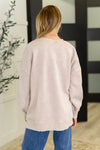 Safe and Secure Mineral Wash Pullover in Ash Mocha - Maple Row Boutique
