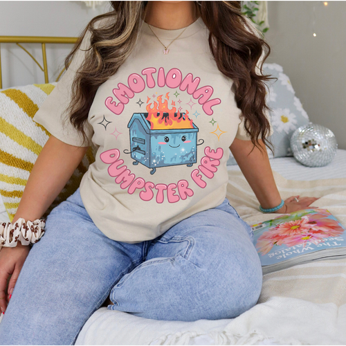 Emotional Dumpster Fire Graphic Tee - Maple Row Boutique