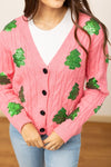 Sequin Trees Cardigan - Maple Row Boutique