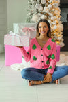 Sequin Trees Cardigan - Maple Row Boutique