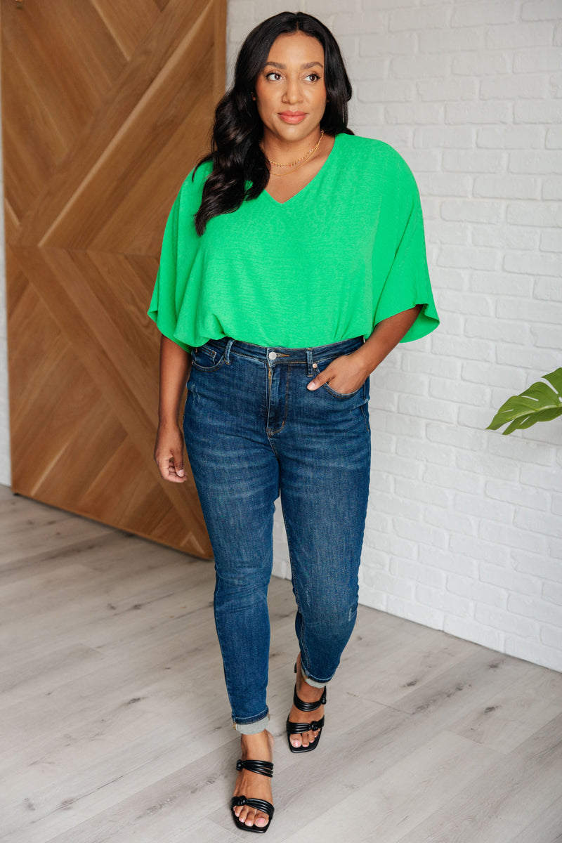 Set the Expectation V-Neck Top - Maple Row Boutique