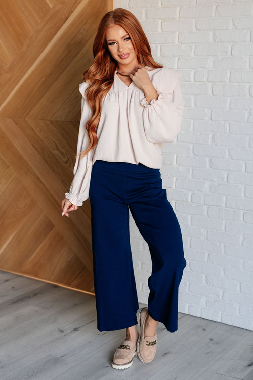 She Ought to Understand Balloon Sleeve Blouse - Maple Row Boutique 
