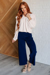 Magic Wide Leg Crop Pants in Navy - Maple Row Boutique 