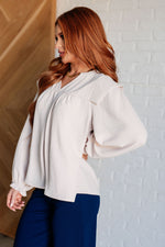 She Ought to Understand Balloon Sleeve Blouse - Maple Row Boutique 