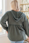 She's Not Wrong Hooded V-Neck Pullover - Maple Row Boutique