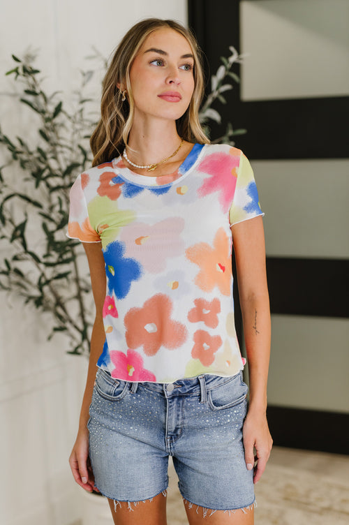 PREORDER: Sheer Floral Layering Top - Maple Row Boutique