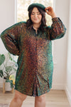 Shimmering Splendor Sequin Shirt Dress - Maple Row Boutique 