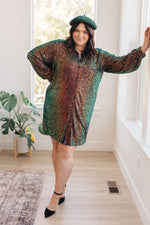 Shimmering Splendor Sequin Shirt Dress - Maple Row Boutique 