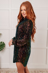 Shimmering Splendor Sequin Shirt Dress - Maple Row Boutique 