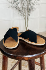 Shore Thing Slip on Sandals in Prism Black - Maple Row Boutique